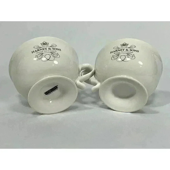 Two Harney & Sons Master Tea Blenders Cup Mug White 8oz. Footed Pedestal FORLIFE - Picture 6 of 9